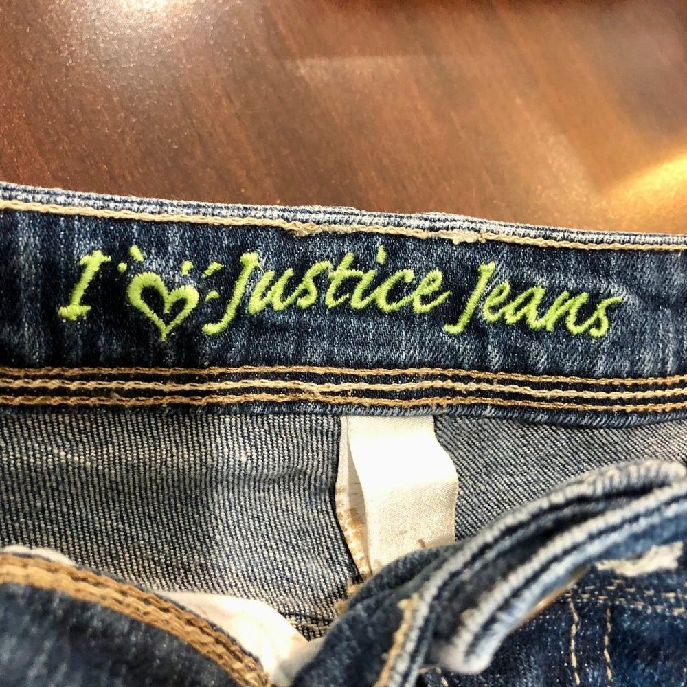 Justice I ❤️Justice Jeans Simply Low Girls 10R Used - Picture 8 of 11